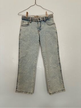 Love Trends blue denim jeans with braided detail